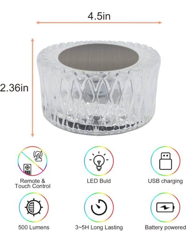 Mega Power Led Bird Nested Crystal Lamp Table Lamp, 16 Color Changing Rgb Touch+remote Control..
